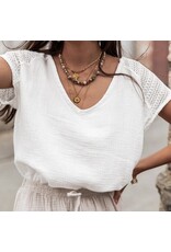 LATA White Lace Crochet Top