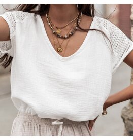 LATA White Lace Crochet Top