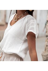 LATA White Lace Crochet Top