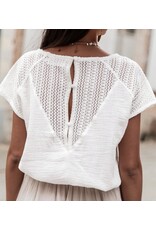 LATA White Lace Crochet Top