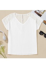 LATA White Lace Crochet Top