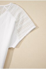 LATA White Lace Crochet Top