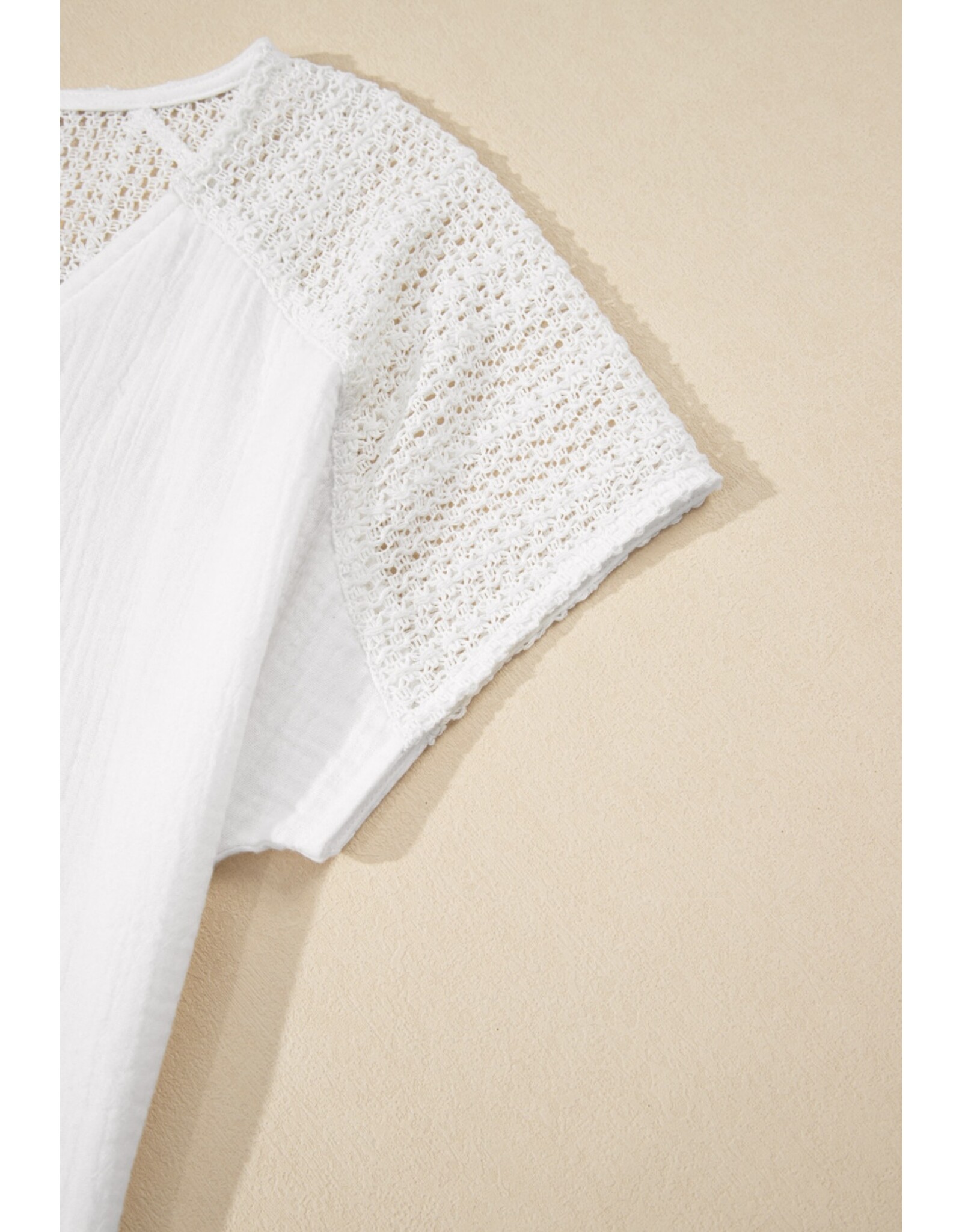 LATA White Lace Crochet Top