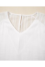LATA White Lace Crochet Top