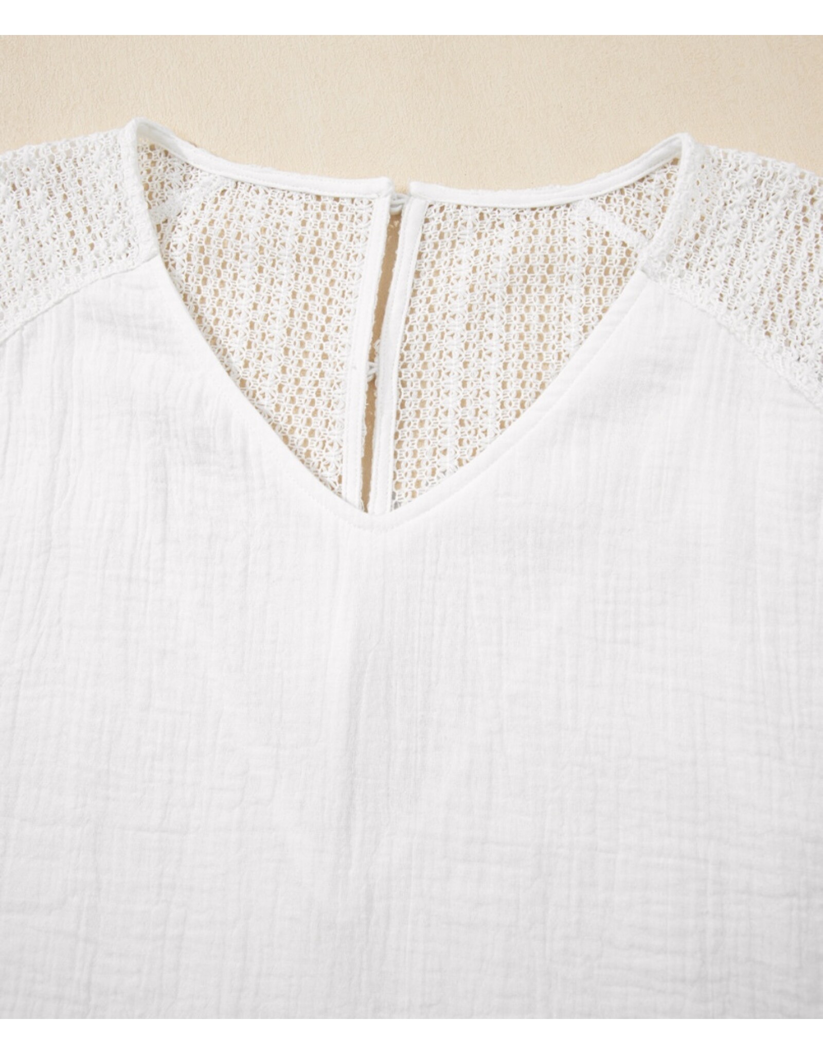 LATA White Lace Crochet Top