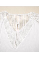 LATA White Lace Crochet Top