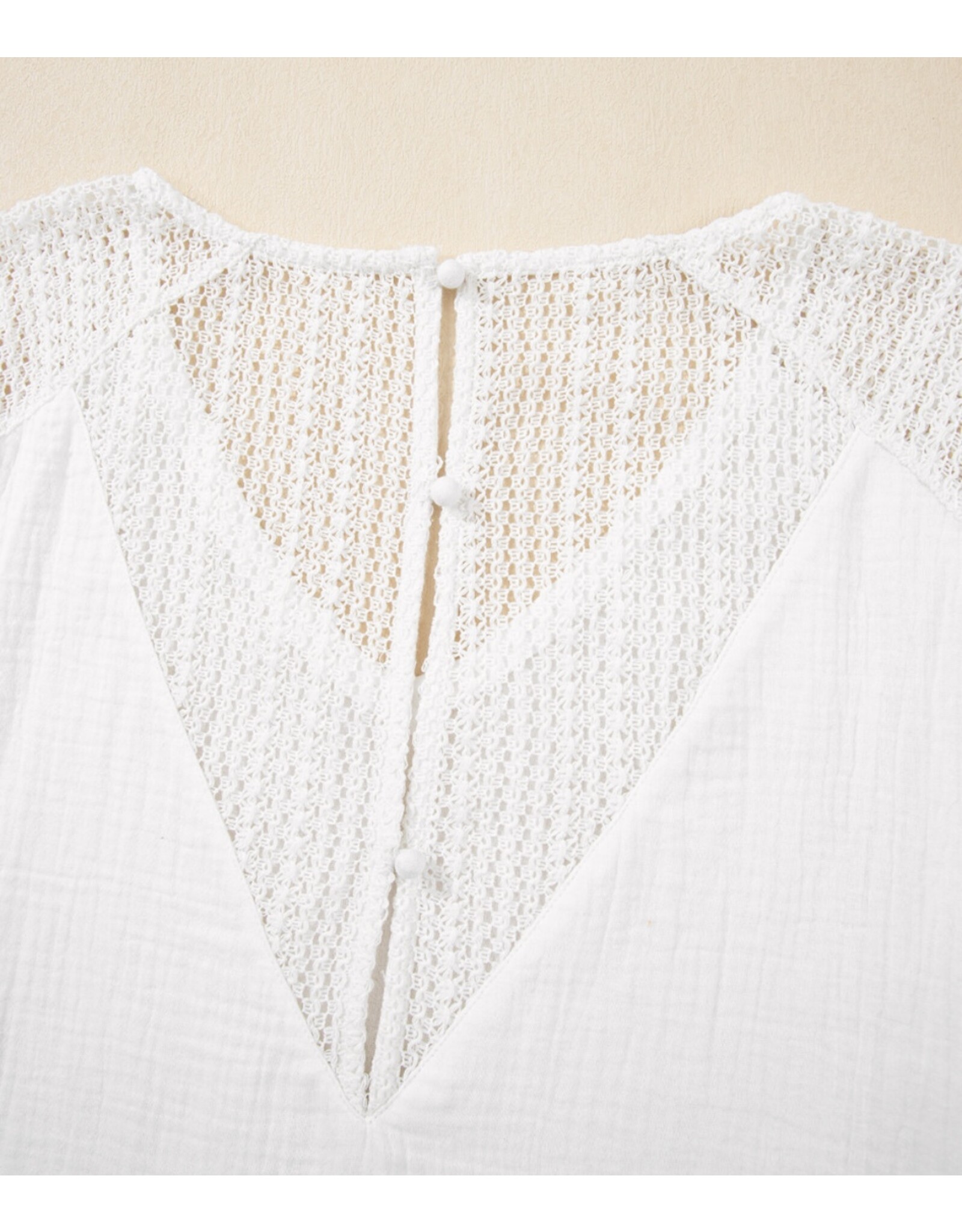 LATA White Lace Crochet Top