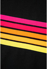 LATA Black colorful striped tee