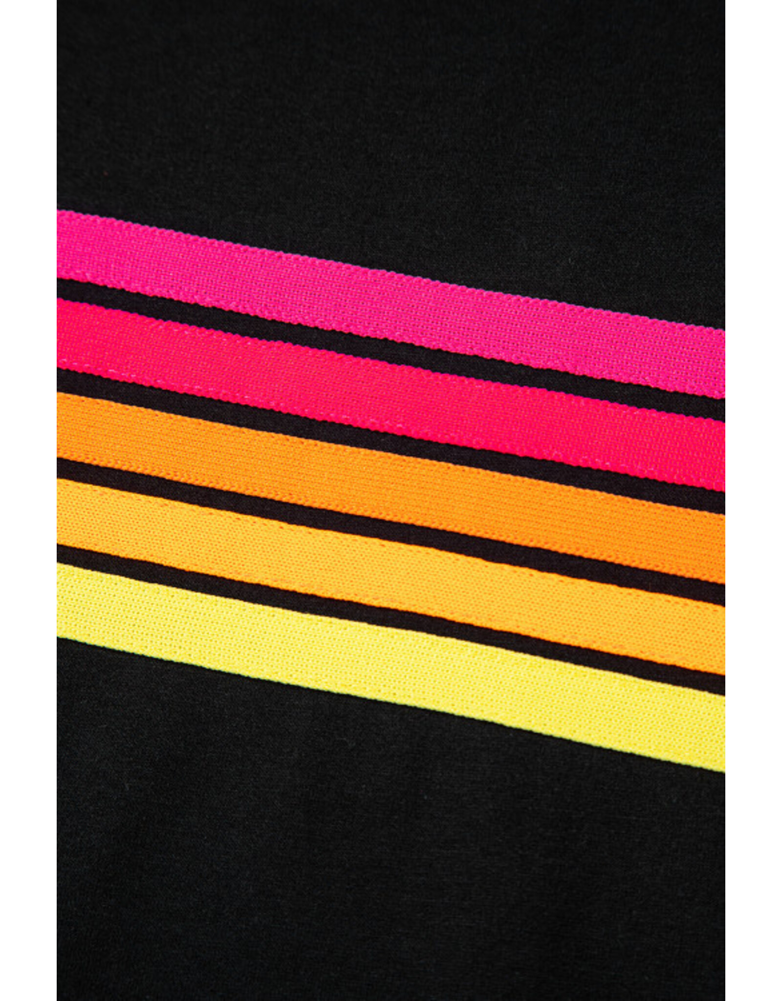 LATA Black colorful striped tee