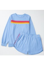 Trendy Color Contrast Trim Sweatshirt
