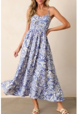 LATA Sky Blue Floral Maxi Dress LATA Sky Blue Floral Maxi Dress