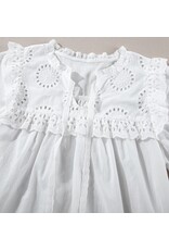 LATA White Embroidered Patchwork Tie Blouse LATA White Embroidered Patchwork Tie Blouse