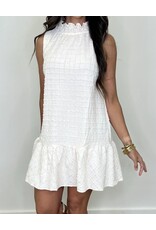 White High Neck Sleeveless Dress White High Neck Sleeveless Dress