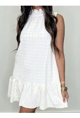 White High Neck Sleeveless Dress White High Neck Sleeveless Dress