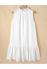 White High Neck Sleeveless Dress White High Neck Sleeveless Dress