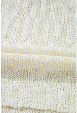 Beige Notched Short Slv Sweater