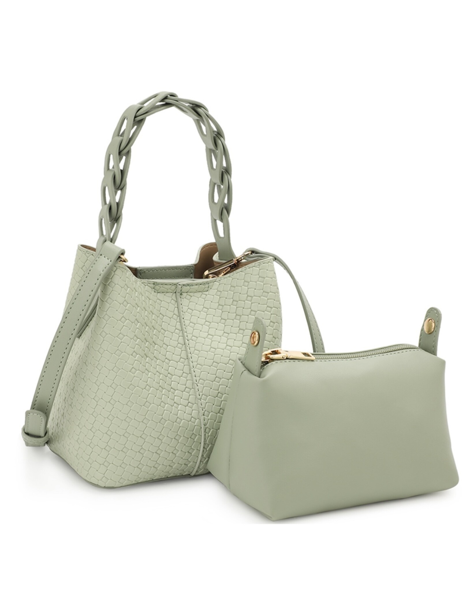 Spring 2 in 1 bucket satchel