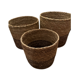 47th & Main 2 tone wicker basket