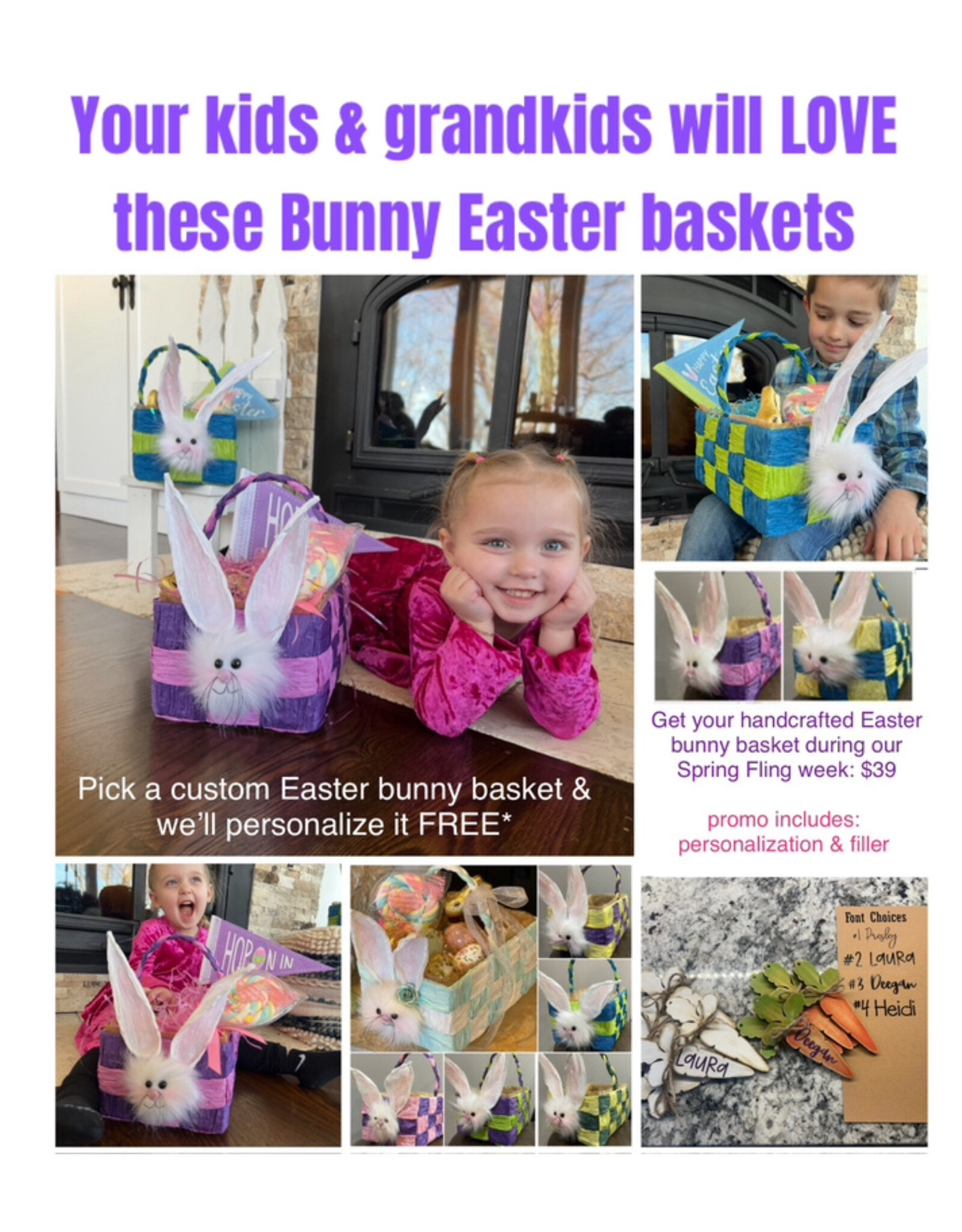db db bunny woven basket