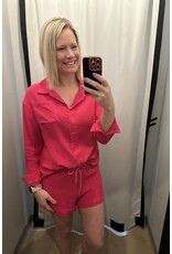 LATA Hot Pink 2 piece shorts set