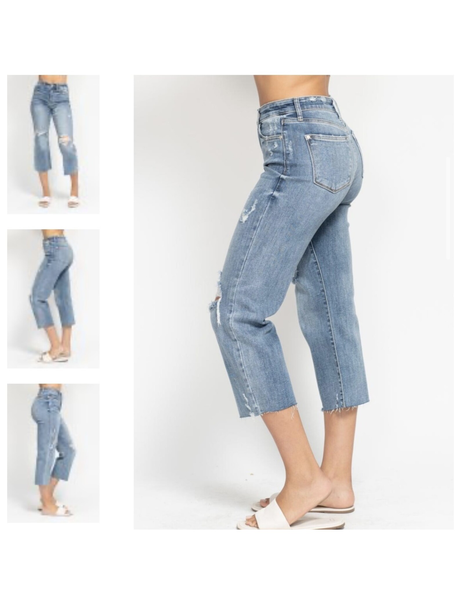 Judy Blue Judy Blue HW Destroy Crop Wide Leg