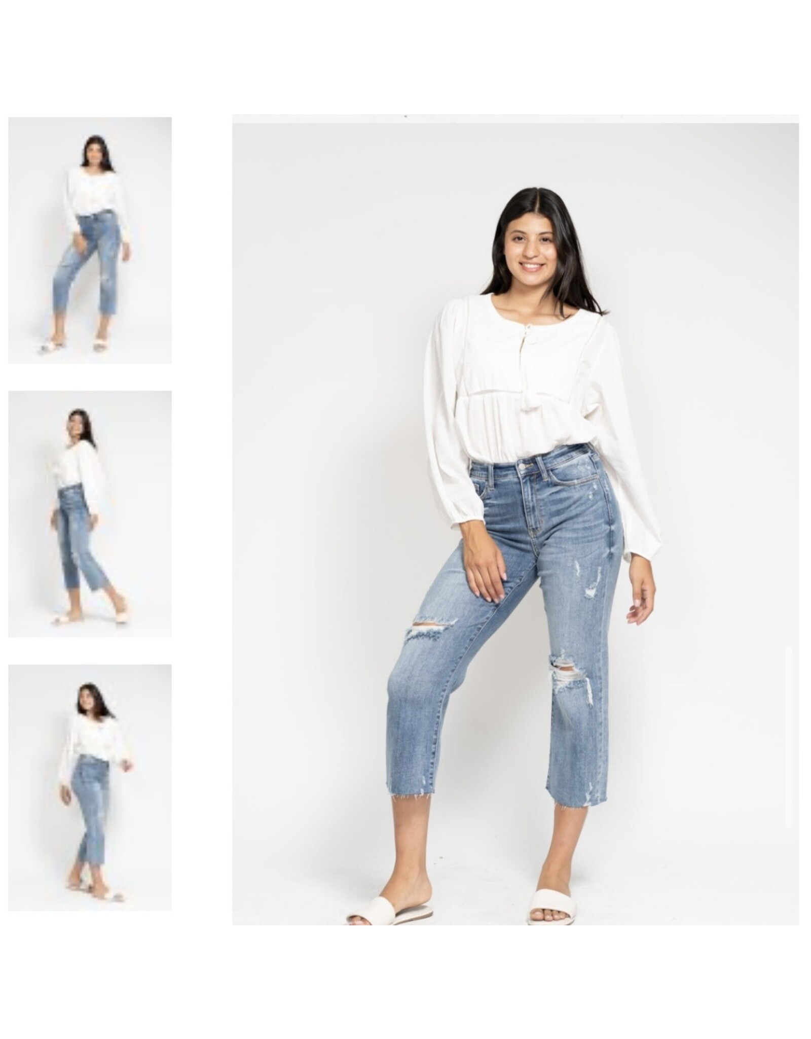 Judy Blue Judy Blue HW Destroy Crop Wide Leg