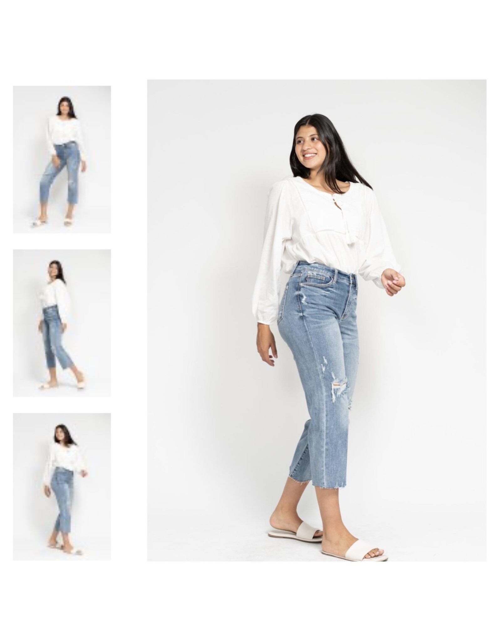 Judy Blue Judy Blue HW Destroy Crop Wide Leg