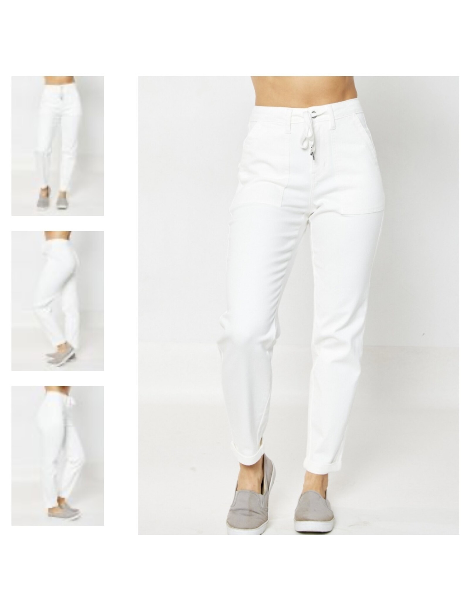 Judy Blue Judy Blue HW White Cuffed Jogger