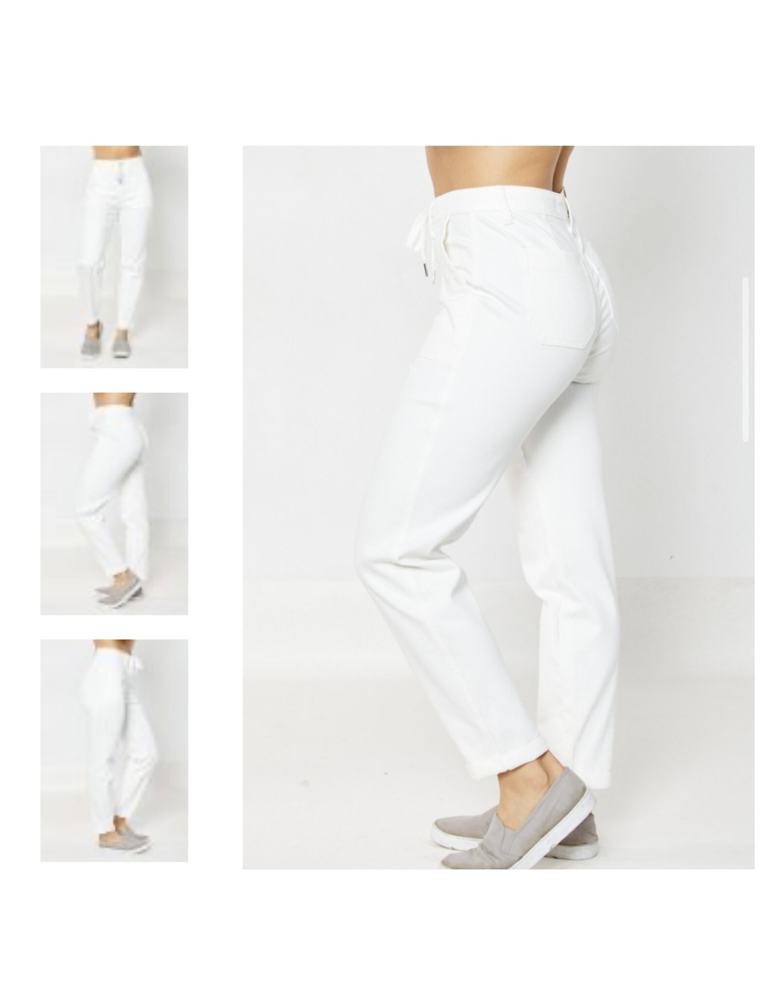 Judy Blue Judy Blue HW White Cuffed Jogger