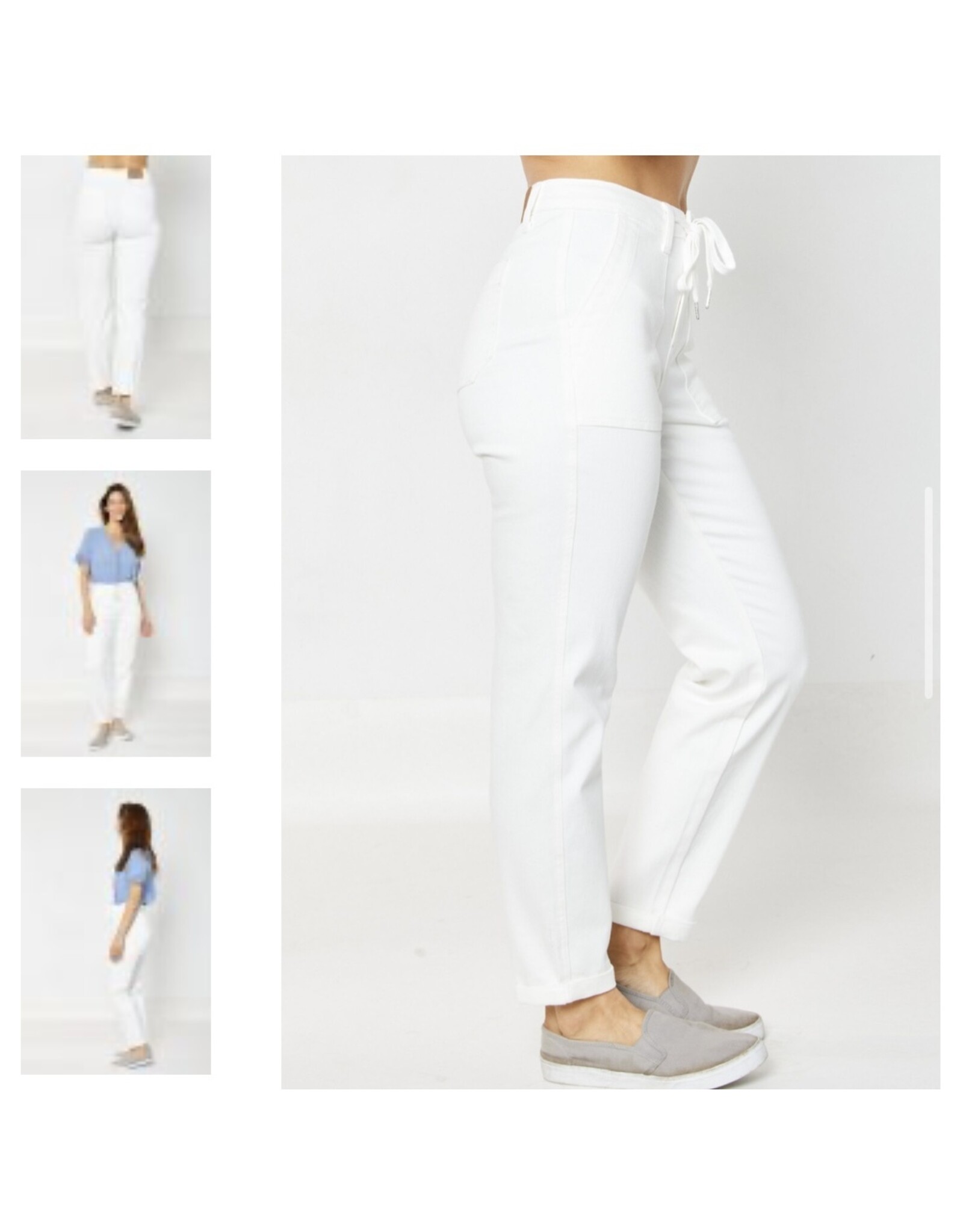 Judy Blue Judy Blue HW White Cuffed Jogger