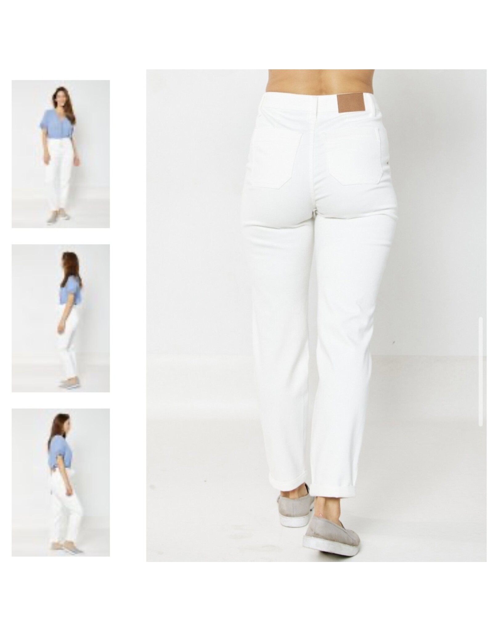 Judy Blue Judy Blue HW White Cuffed Jogger
