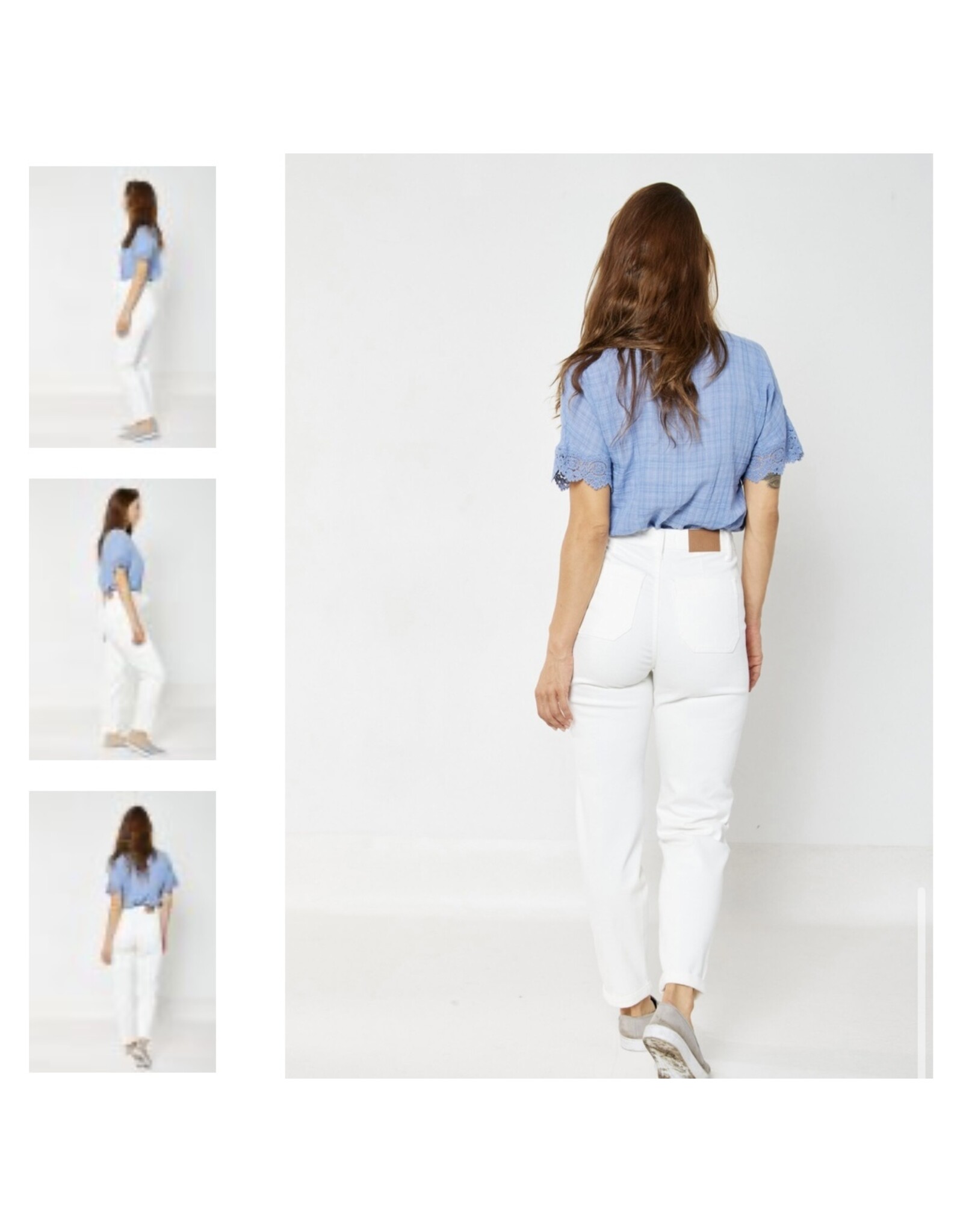 Judy Blue Judy Blue HW White Cuffed Jogger