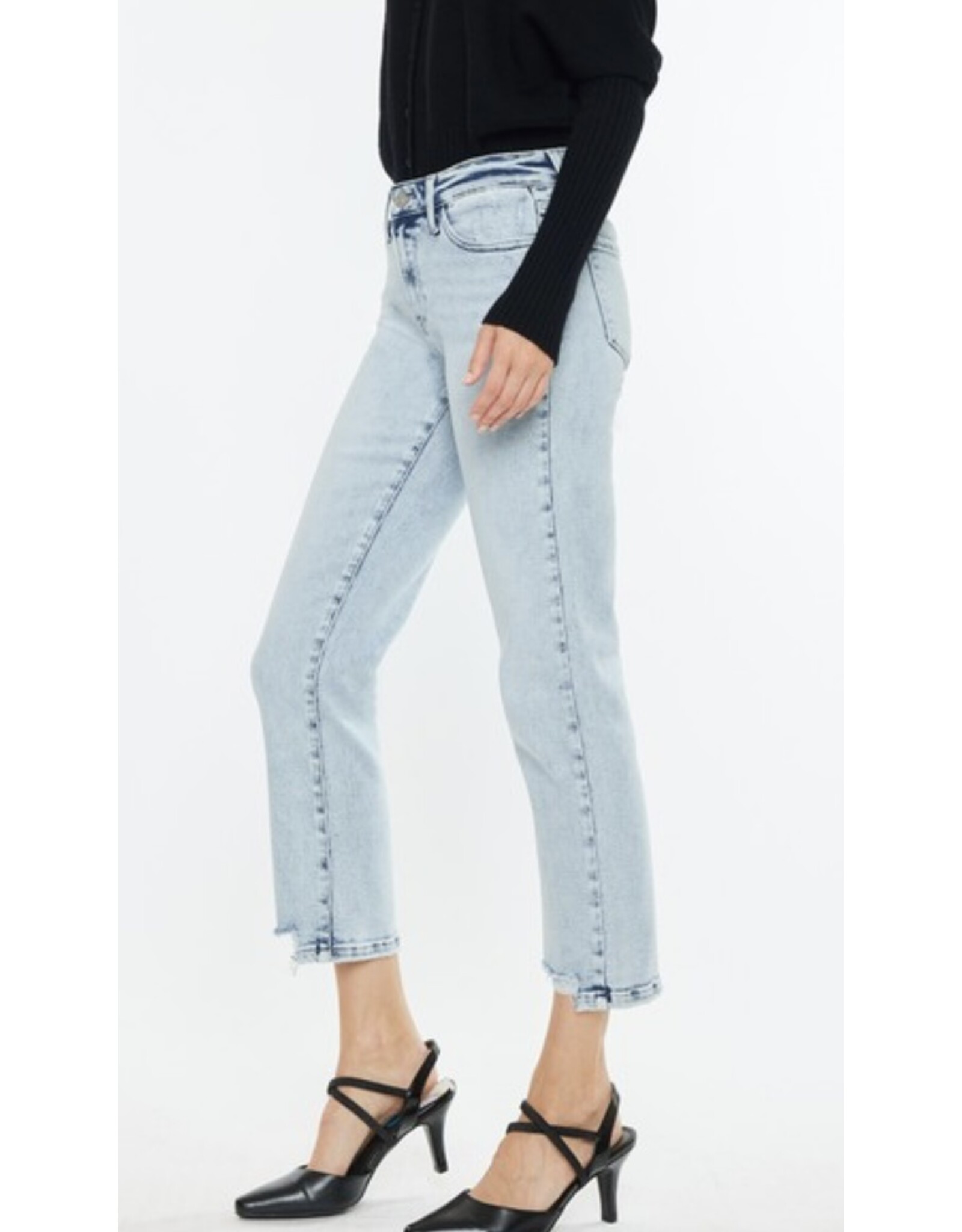 Kancan MR Crop Straight Jeans