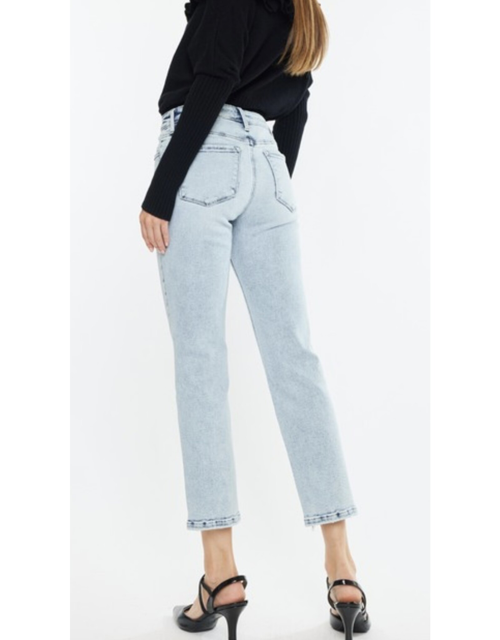 Kancan MR Crop Straight Jeans