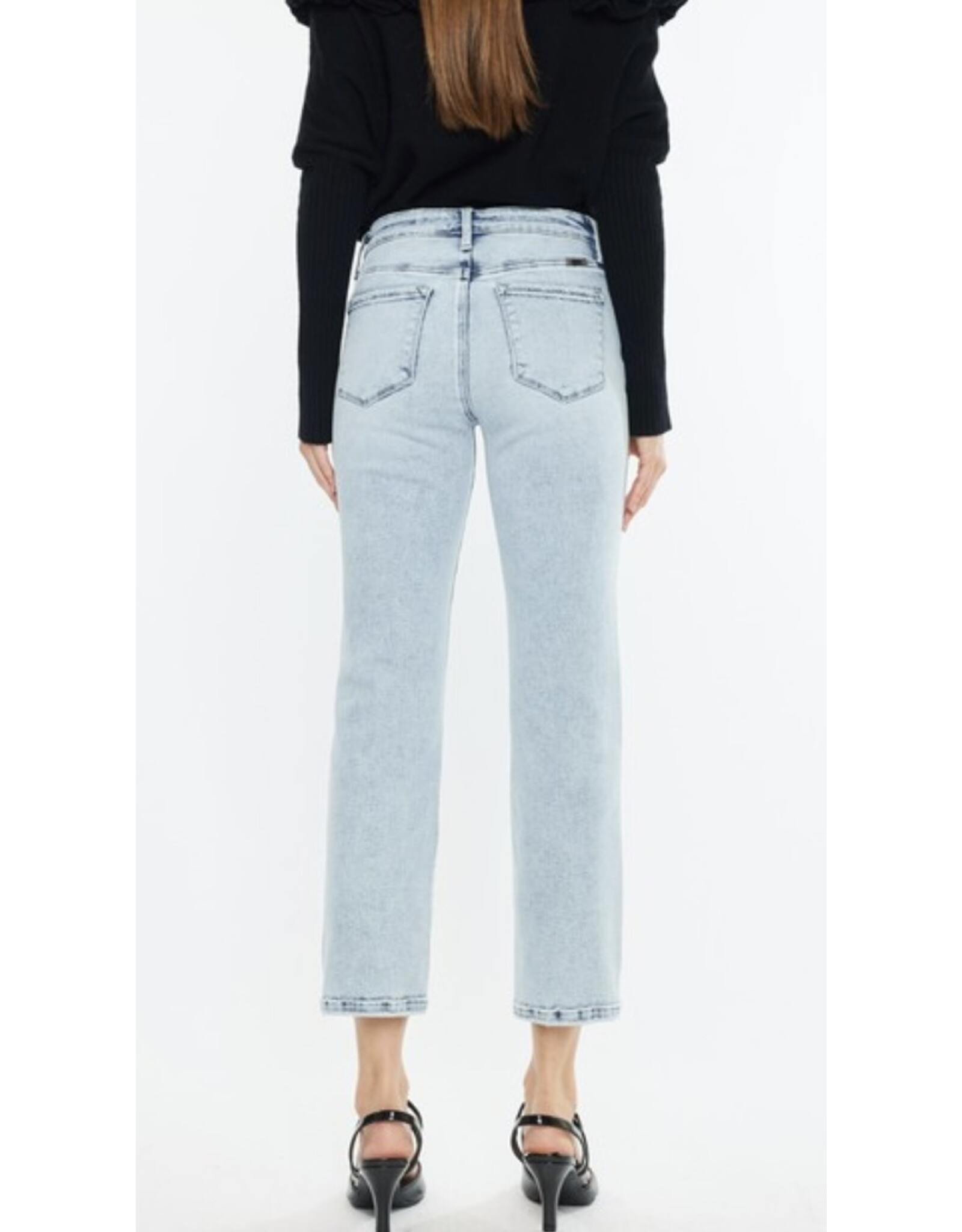 Kancan MR Crop Straight Jeans