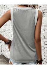 LATA Ribbed V Neck Tank