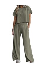 Loose Tee & Wide Leg Pants Set