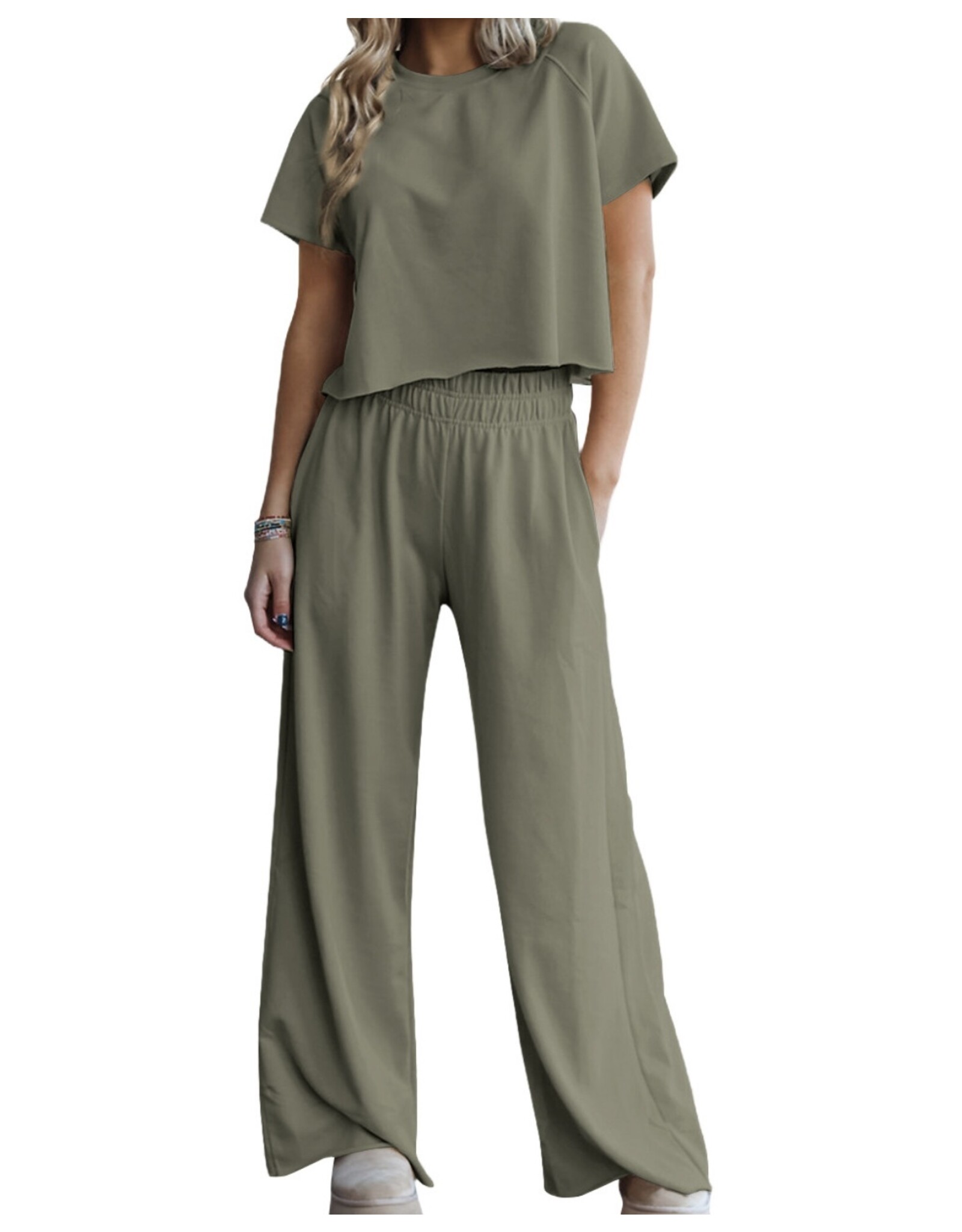 Loose Tee & Wide Leg Pants Set