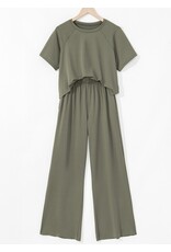 Loose Tee & Wide Leg Pants Set