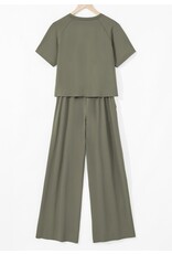 Loose Tee & Wide Leg Pants Set