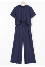 Loose Tee & Wide Leg Pants Set