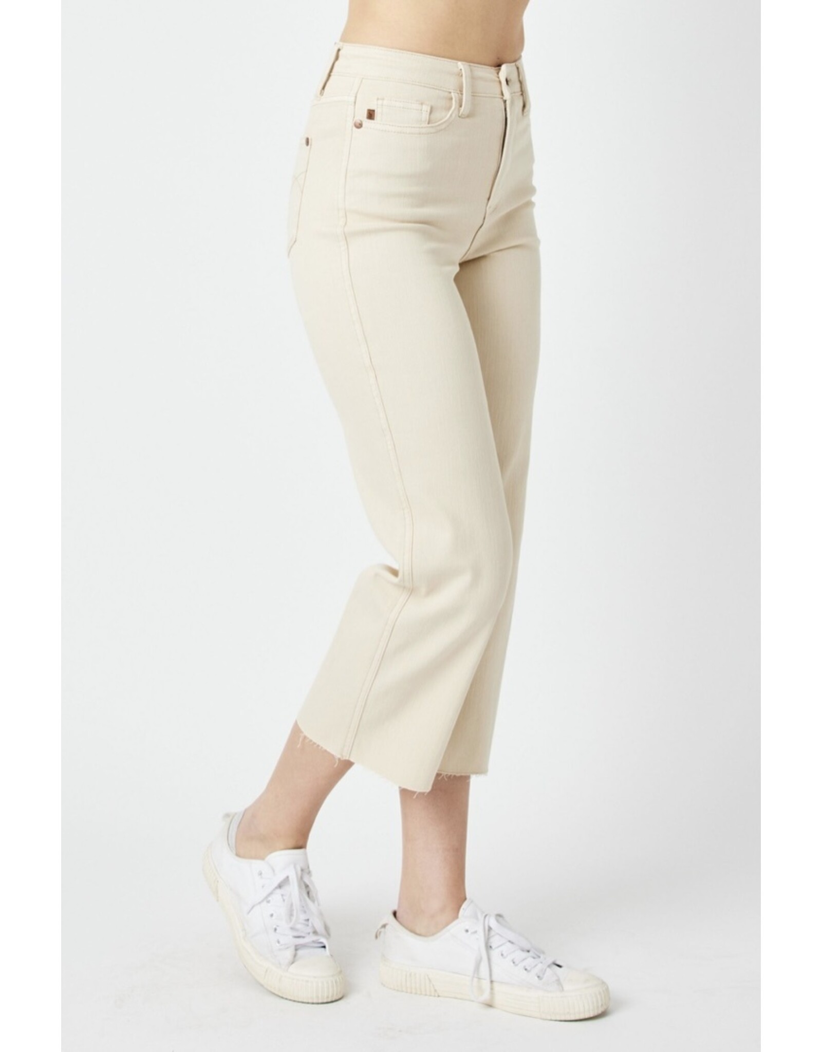 Judy Blue Judy Blue HR crop wide leg BONE jeans