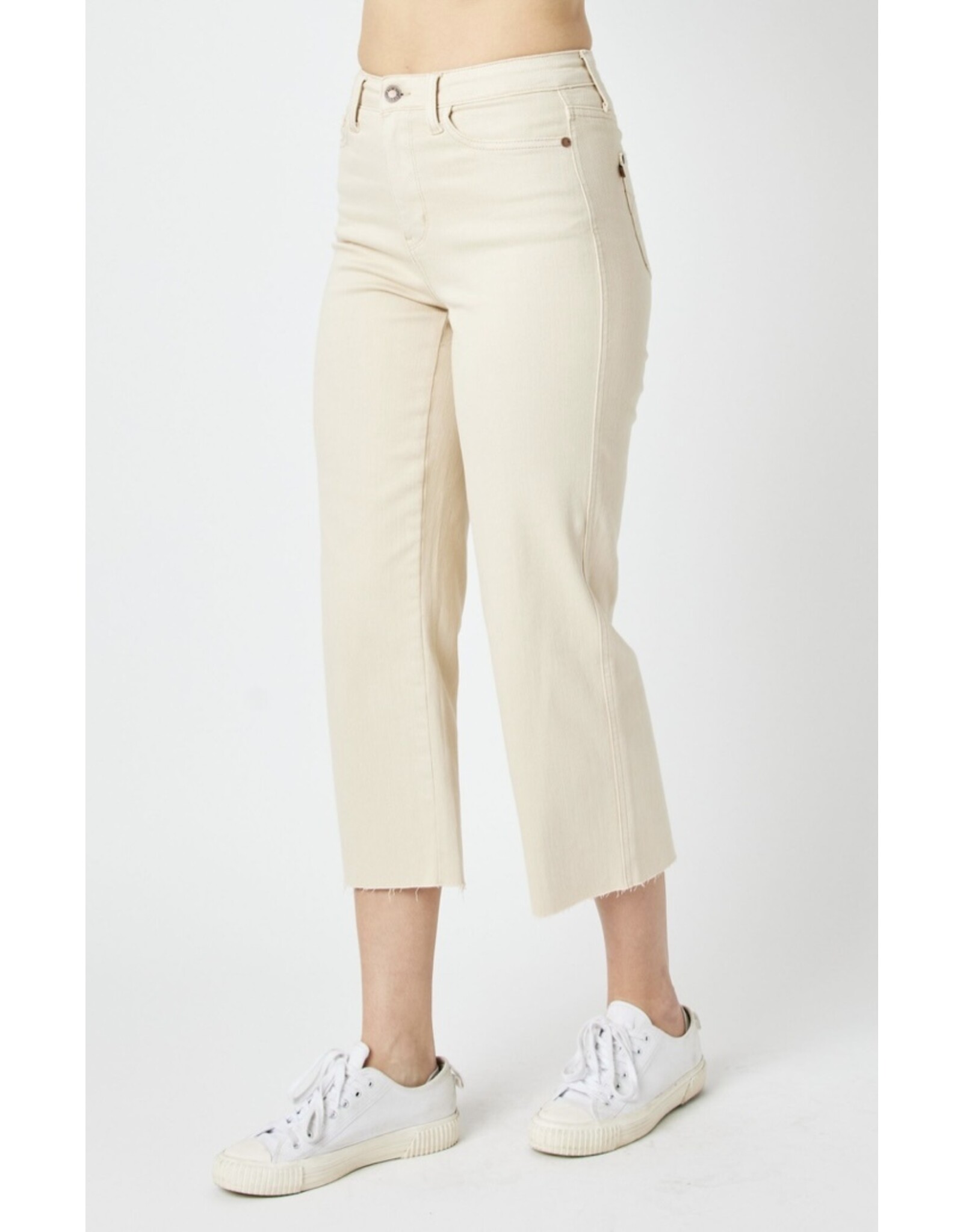 Judy Blue Judy Blue HR crop wide leg BONE jeans
