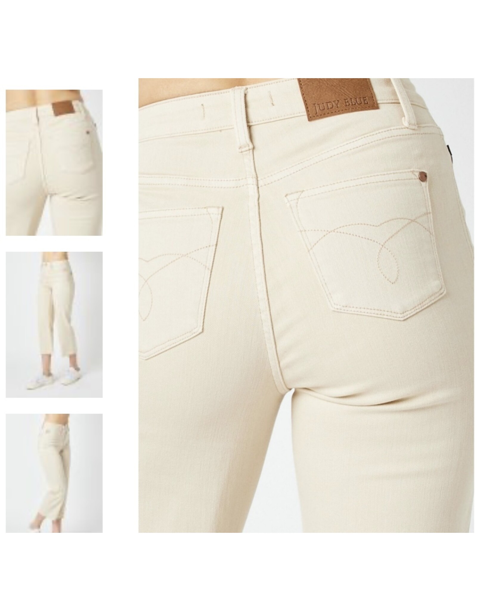 Judy Blue Judy Blue HR crop wide leg BONE jeans