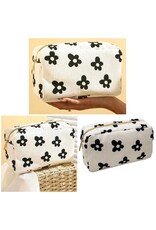 Corduroy cosmetic makeup bag