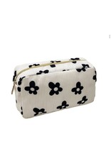 Corduroy cosmetic makeup bag