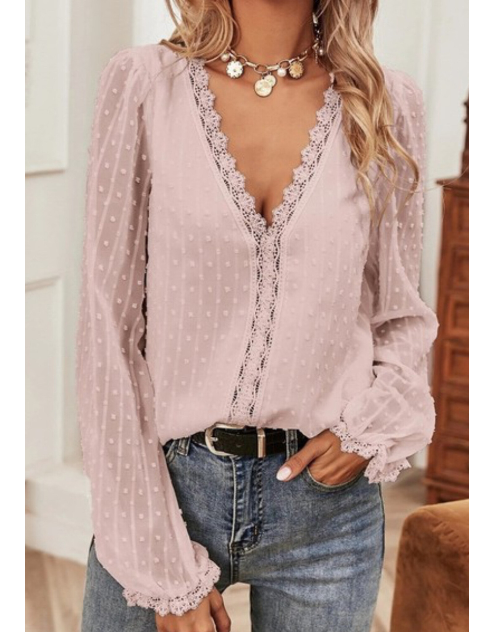 Miss sparkling Gorgeous dusty pink blouse