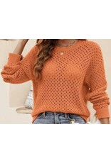 Open knit sweater