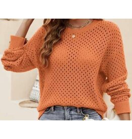 Open knit sweater
