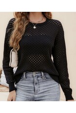 Open knit sweater